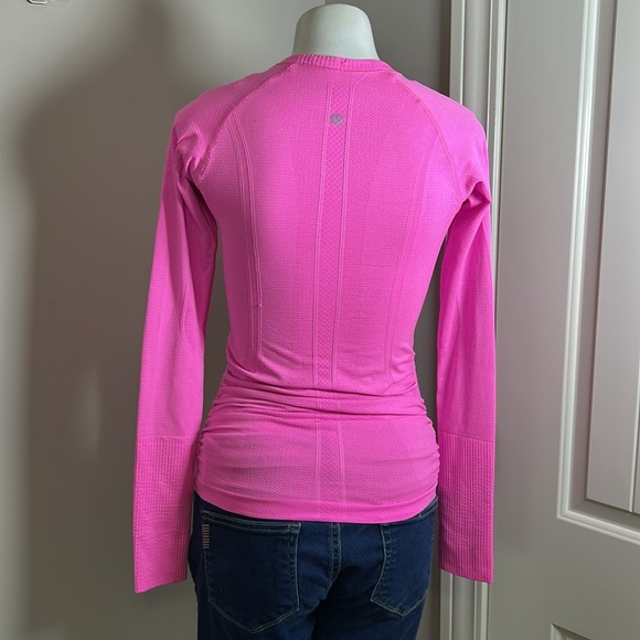 Lululemon Swiftly Tech Long Sleeve Shirt 2 Race Length Dark Prism Pink Top Sz 4 - Picture 5 of 9
